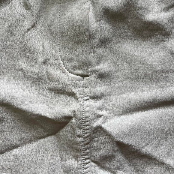 I.AM.GIA Women's White Skirt Faux Leather Belt Mini Micro xxs Moto Bodycon - Picture 6 of 7